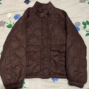 Brown Quilted Jacket
